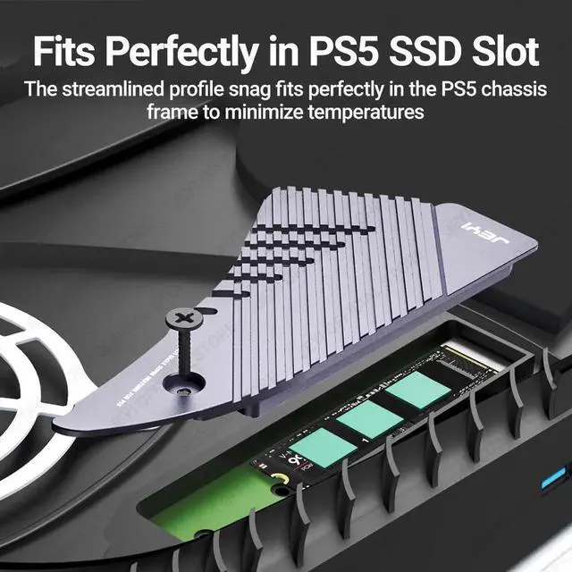 Alt view image 5 of 7 - For PS5 SSD Heatsink, Solid State Drive M.2 NVMe Heat Sink for Playstation 5 with Silicone Thermal Pad