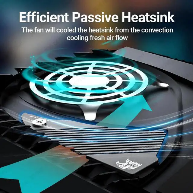 Alt view image 7 of 7 - For PS5 SSD Heatsink, Solid State Drive M.2 NVMe Heat Sink for Playstation 5 with Silicone Thermal Pad