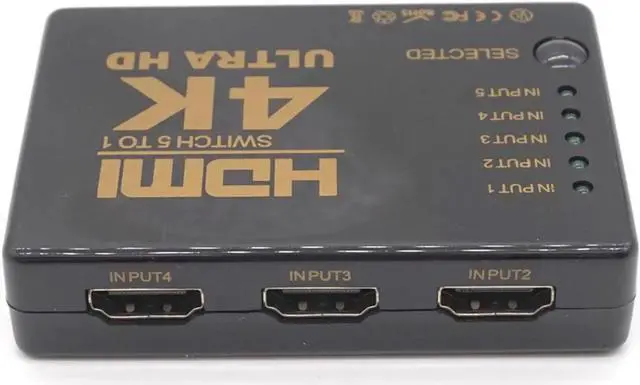 Alt view image 6 of 7 - Ultra HD 4K HDMI Splitter 1X4 Port 3D UHD 1080p 4K*2K Video HDMI Switch Switcher HDMI 1 Input 5 Output HUB Repeater Amplifier