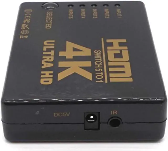 Alt view image 3 of 7 - Ultra HD 4K HDMI Splitter 1X4 Port 3D UHD 1080p 4K*2K Video HDMI Switch Switcher HDMI 1 Input 5 Output HUB Repeater Amplifier
