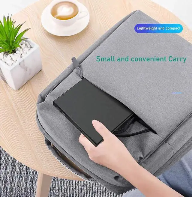 Alt view image 2 of 7 - CD/DVD Drive, USB 2.0 Slim Protable External CD-RW Drive CD Burner DVD-R Reader Player for Laptop Notebook PC Desktop Computer, Black