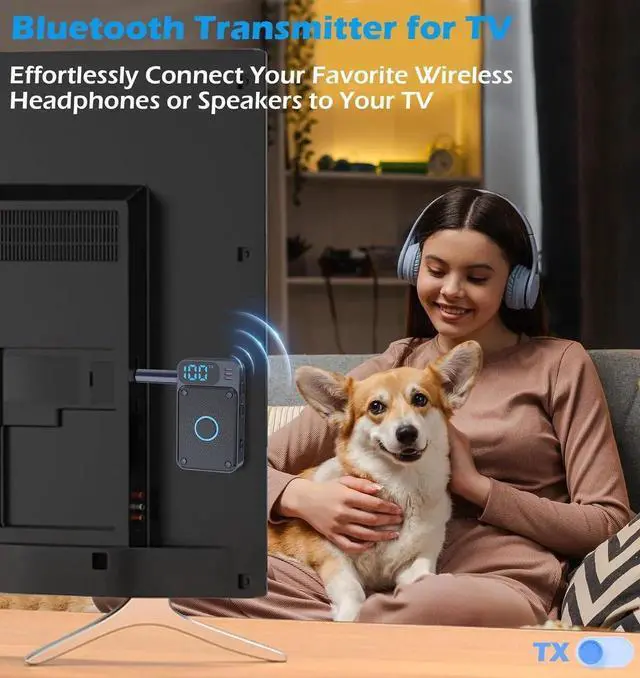 Alt view image 4 of 6 - Bluetooth 5.4 Transmitter Receiver, Bluetooth Adapter for Airplane Headphones, Bluetooth AUX Adapter for Car, Bluetooth Transmitter for TV PC, Bluetooth Adapter for Stereo Receiver