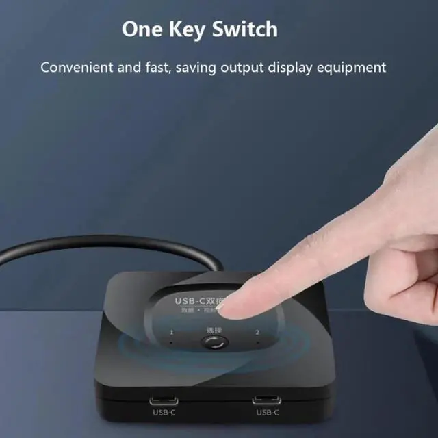 Alt view image 7 of 7 - USB C Switch, 8K@60Hz USB C Switch Bi-Directional 2 in 1 Out or 1 in 2 Out,Type C Switch Selector with Power Indicator for PCs, Support USB 3.1 Gen 2 10Gbps Data Transmission, 100W Charging