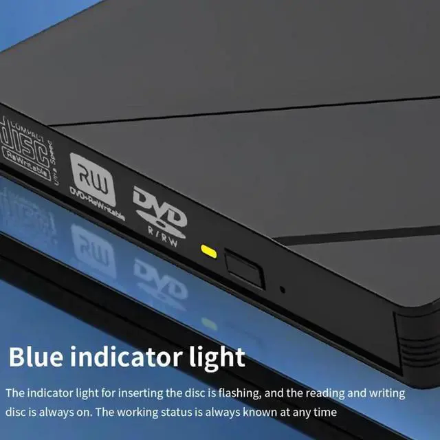 Alt view image 4 of 7 - [6 in 1] External CD DVD Drive with 3 USB 3.0 Ports and TF/SD Card Slots, USB 3.0 Type C Portable CD/DVD Disk Drive Player Burner Reader Writer for Laptop Desktop Windows 11/10/8/7 Linux Mac OS