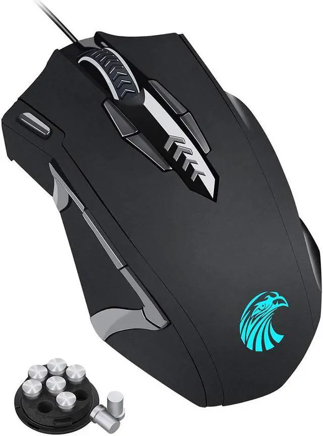 Main image of Gaming Mouse Wired, 13 Programmable Buttons (8+5 Side Buttons), RGB Backlit, Marco, 10000 DPI Adjustable, Comfortable Grip Ergonomic Optical Gaming Mice with Tunable Weights, Black