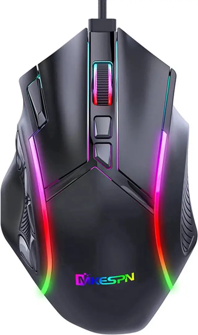 Main image of USB Wired Gaming Mouse, 6 Adjustable DPI [12800 DPI] Computer Mouse, Optical Sensor 13 RGB Mouse, Gaming Mouse Wired with 12 Programmable Buttons, Ergonomic PC Gaming Wired Mouse for Laptop Desktop PC