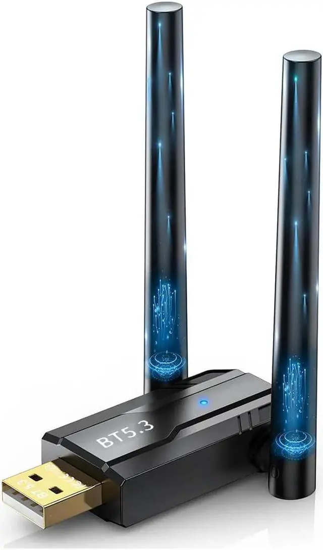 Main image of Bluetooth Adapter for PC 5.3, USB Bluetooth Dongle 5.3 EDR Adapter for Laptop Keyboard Mouse Headsets Speakers, Long Range Bluetooth 5.3 Adapter Supports Windows 11/10/8.1(Plug and Play)