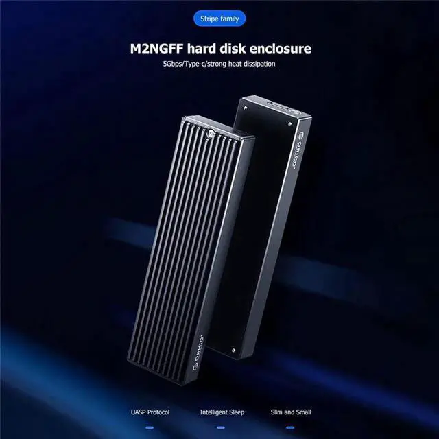 Alt view image 3 of 7 - Type-C M.2 NGFF/NVME Solid State Drive Enclosure Box USB3.1 5/10Gbps External 2230/2242/2260/2280 SSD Case