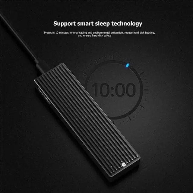 Alt view image 5 of 7 - Type-C M.2 NGFF/NVME Solid State Drive Enclosure Box USB3.1 5/10Gbps External 2230/2242/2260/2280 SSD Case