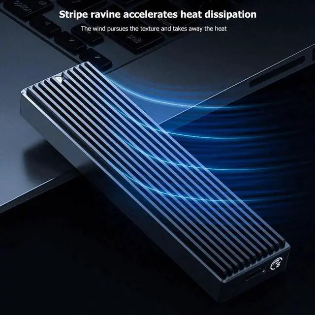 Alt view image 6 of 7 - Type-C M.2 NGFF/NVME Solid State Drive Enclosure Box USB3.1 5/10Gbps External 2230/2242/2260/2280 SSD Case 5GB 10GB