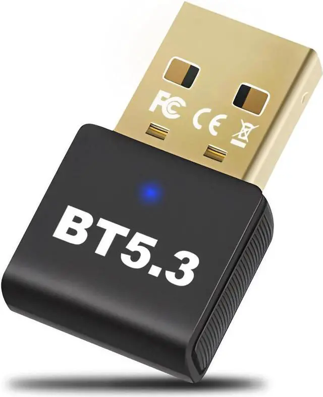 Main image of Bluetooth 5.3 Adapter for PC Desktop, 20M Wireless Transmitter Dongle for Windows 11/10/8.1 Computer Laptop, Plug & Play, Pair w/Bluetooth Headset Headphones Speaker Keyboard Mouse Printers