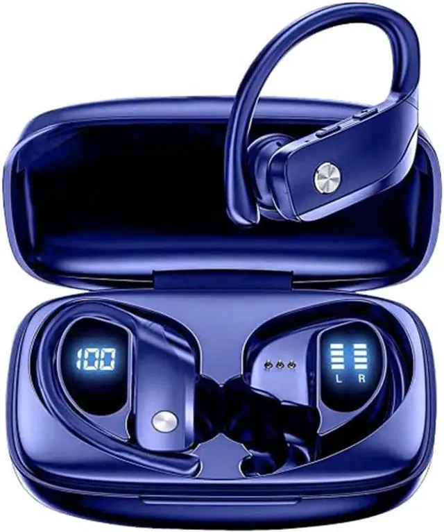 Main image of Ture Wireless Earbuds Bluetooth Headphones 48hrs Playtime Sport Earphones with LED Display TWS Stereo Deep Bass Ear Buds with Earhooks Waterproof in-Ear Built-in Mic Headset for Running Workout