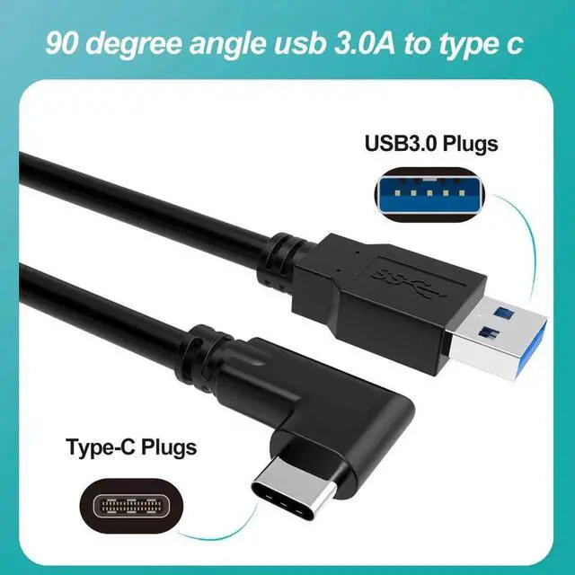 Alt view image 6 of 7 - Oculus Quest Link Cable, USB Type C Cable 16ft/5M, 90 Degree Angled High Speed Data Transfer & Fast Charging Compatible for Oculus Quest VR Headset and Gaming PC