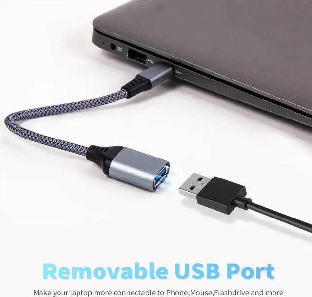 Alt view image 3 of 7 - USB C to USB 3.0 Adapter, [2 Pack] Type C to USB 3.0 Adapter Male to Female USB Adapter OTG Cable Thunderbolt 3 to USB Compatible with i-P-hone 15 Pro Max, MacBook Pro Air, Galaxy S24, XPS 17