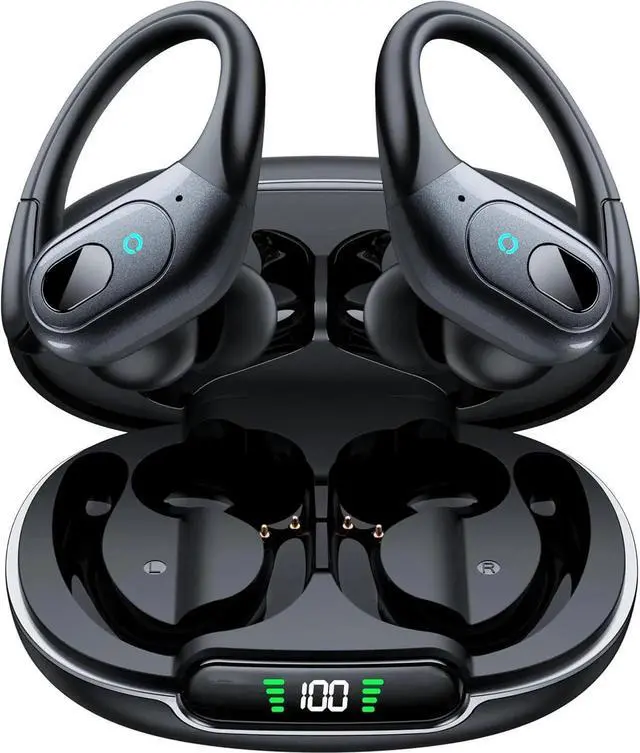 Alt view image 5 of 6 - Wireless Earbuds, Bluetooth Headphones 90Hrs Playtime with IPX7 Sweatproof Sport Over Ear Buds with Noise Canceling Mic, Deep Bass in Ear Earphones for Workout Exercise Gym TV Phones Laptops