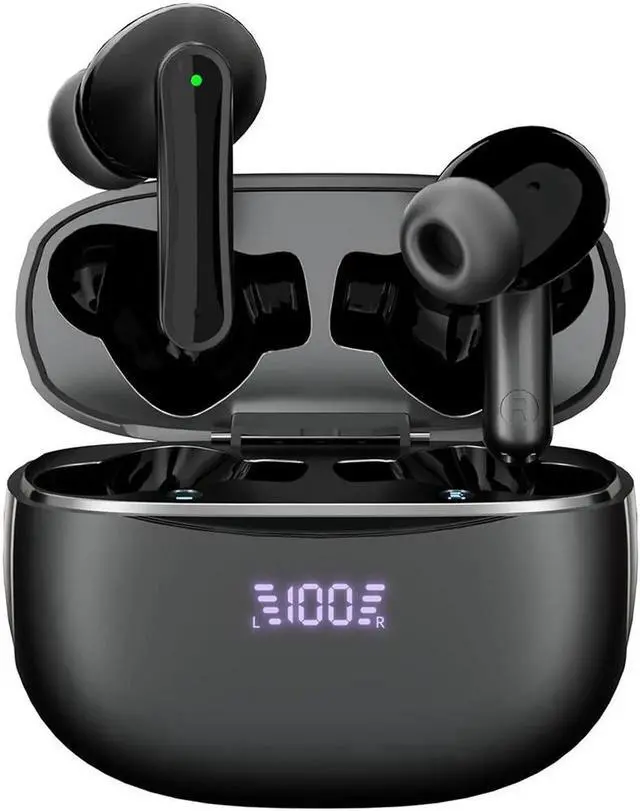 Main image of True Wireless Earbuds, ENC Noise Cancellation, LED Display, 13mm Dynamic Driver, 400mAh Charging Case, Bluetooth 5.3, Long Battery Life, Type-C Fast Charging, Bluetooth Headphones for Sports