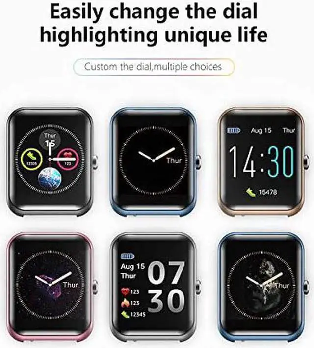 Alt view image 6 of 7 - Smartwatch Fitness Tracker with Heart Rate Blood Pressure Blood Oxygen Sleep Monitor, Drink Reminder Message Reminder Activity Tracker Smart Watch Pedometer Step Counter for Kids Man Women