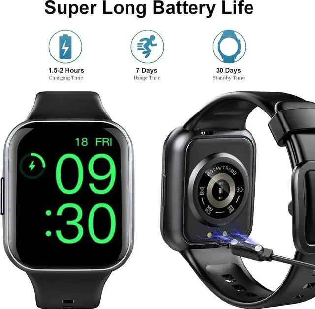 Alt view image 4 of 7 - Smart Watch, 1.69" HD Touch Screen Fitness Watch for Men Women, 25 Sports Modes Fitness Tracker with Heart Rate Sleep Monitor, Pedometer Activity Trackers, IP68 Waterproof Smartwatch for Android IOS