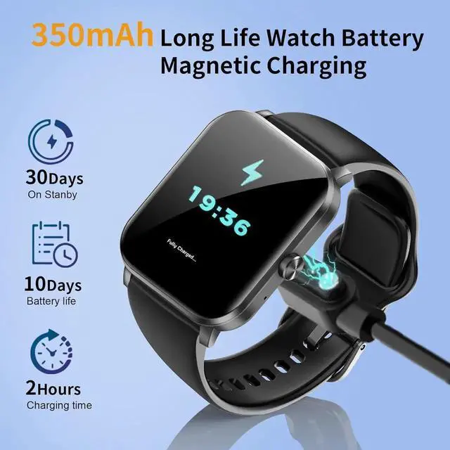 Alt view image 3 of 7 - Smart Watch, 1.85"HD Smartwatches for Men, (Answer/Make Calls), Fitness Tracker with 120+ Sport Modes, IP68 Waterproof Fitness Watch, Heart Rate, Sleep, SpO2 Monitor, Smartwatch for Android IOS
