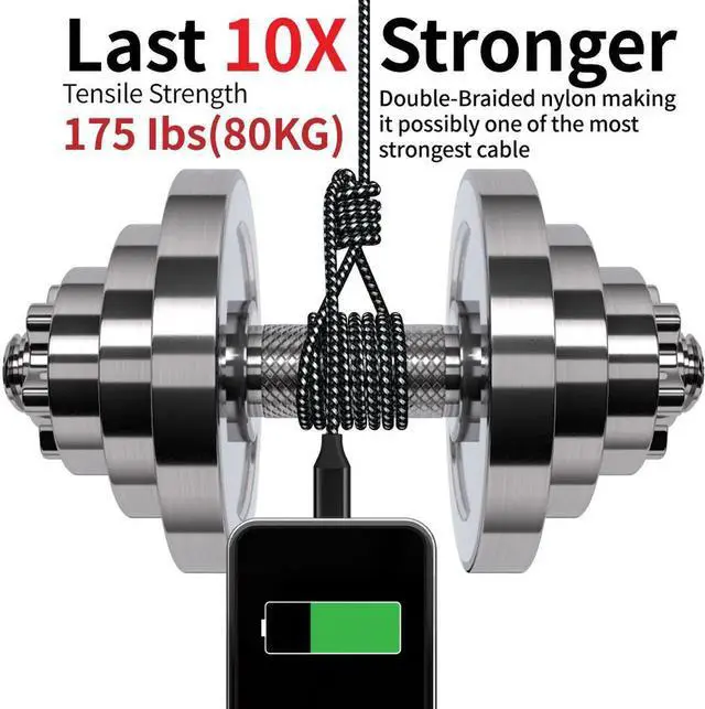Alt view image 7 of 7 - 5Pack (3/3/6/6/10FT) Fast Charging 3A USB-C to USB-A Nylon Braid Cable Rapid Charger Quick Cord USB C Cable Compatible Samsung Galaxy S10 S9 S8 Plus, Note 10 9 8, LG V50 V40 G8 G7