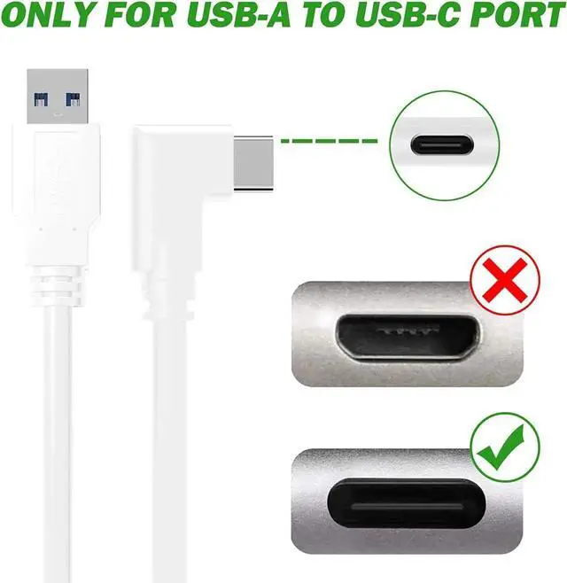 Alt view image 7 of 7 - for Oculus Quest 2 Link Cable 16ft(5M), USB Type C to A, USB 3.2 Gen1 5Gbps/3A, Oculus Link Cable, Oculus Link, Oculus Cable with High Speed Data Transfer & Fast Charging (White, 5m/16ft)