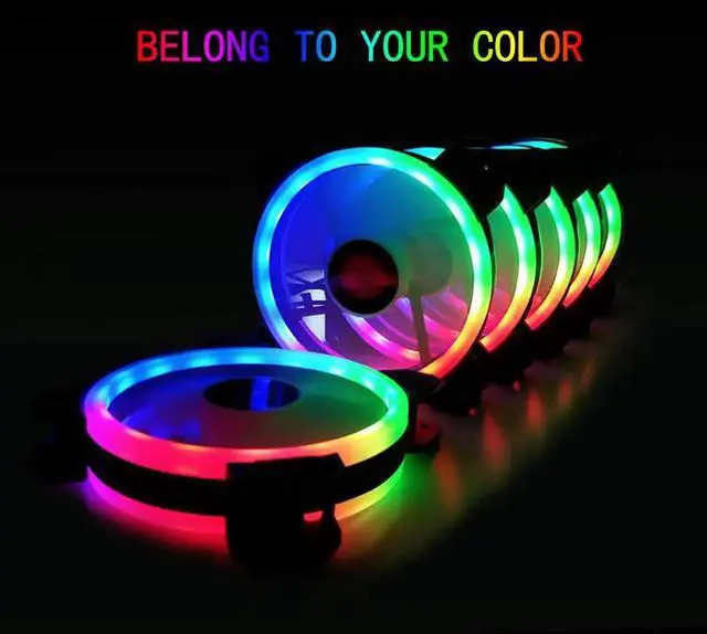 Alt view image 5 of 7 - 4 in 1 RGB Fans 120mm PC Computer Case Fan Cooling Cooler Fan Adjustable RGB Led 12V Mute Ventilador PC RGB Case Fan for Intel AMD