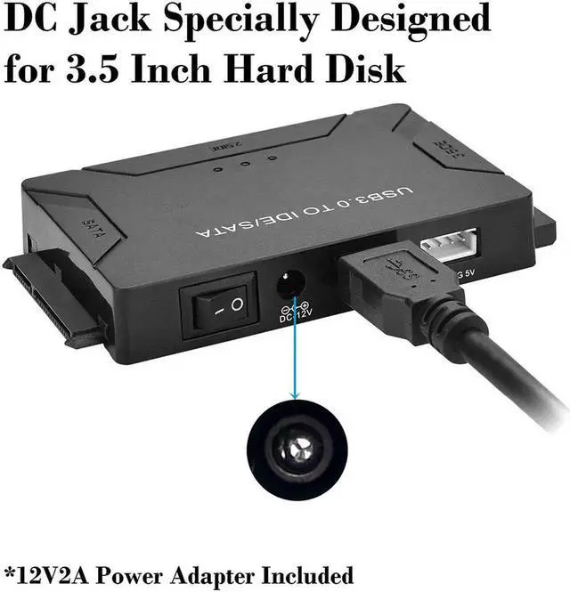 Alt view image 6 of 7 - USB To IDE SATA Data Adapter USB3.0 To IDE SATA Hard Disk Transfer Converter 4 in 1 For PC Laptop 2.5 3.5inch 8TB Hard Disk Dock
