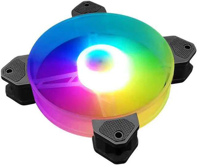 Alt view image 7 of 7 - Computer Case PC Cooling Fan RGB Adjust 120mm Quiet + IR Remote New Computer Cooler RGB CPU Case Fan Three in One