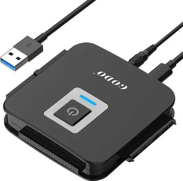 Main image of SATA/IDE to USB 3.0 Adapter, IDE Hard Drive Adapter Kit, SATA Cable Converter for 2.5/3.5 inch IDE and SATA HDD/SSD, 5.25" CD-ROM/DVD-ROM, Include 12V/2A Power Adapter