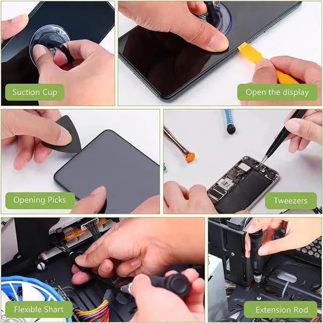 Alt view image 5 of 7 - PC Repair Tools Screwdriver Set, 145 in 1 Precision Screwdriver Set with 132 Screwdriver Bits, Magnetic Repair Tool Kit with Portable Case for Smartphones, MacBooks, Laptops, Watches