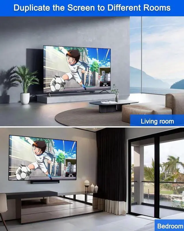 Alt view image 4 of 7 - HDMI Splitter 1 in 2 Out, 4K HDMI Splitter for Dual Monitors Supports 3D Full HD 1080P Aluminum HDMI Spliter Dual Monitor HDMI Adapter Compatible for PS4 Fire Stick HDTV(1 Source to 2 Displays)