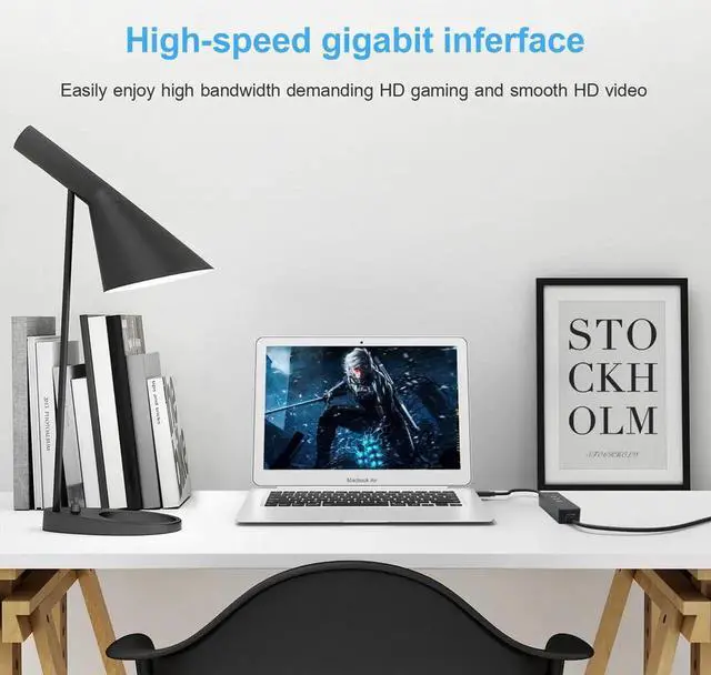 Alt view image 7 of 7 - USB 3.0 to Rj45 Lan Ethernet Adapter Network Card to RJ45 Lan Ethernet Adapter (10/100/1000) Mbps Network Adapter for PC Macbook Windows 10 Laptop