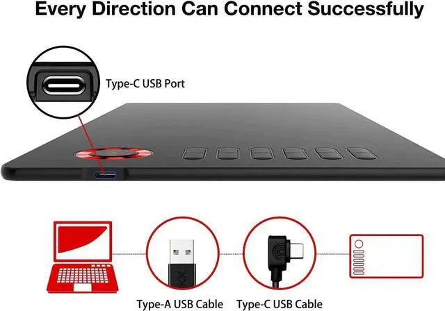 Alt view image 3 of 7 - VEIKK A15 Graphic Drawing Tablet 10x6 inch Graphics Tablet with 8192 Levels Battery-Free Stylus and 12 Shortcut Keys Art Tablet for Drawing and E-Learning/Online Classes