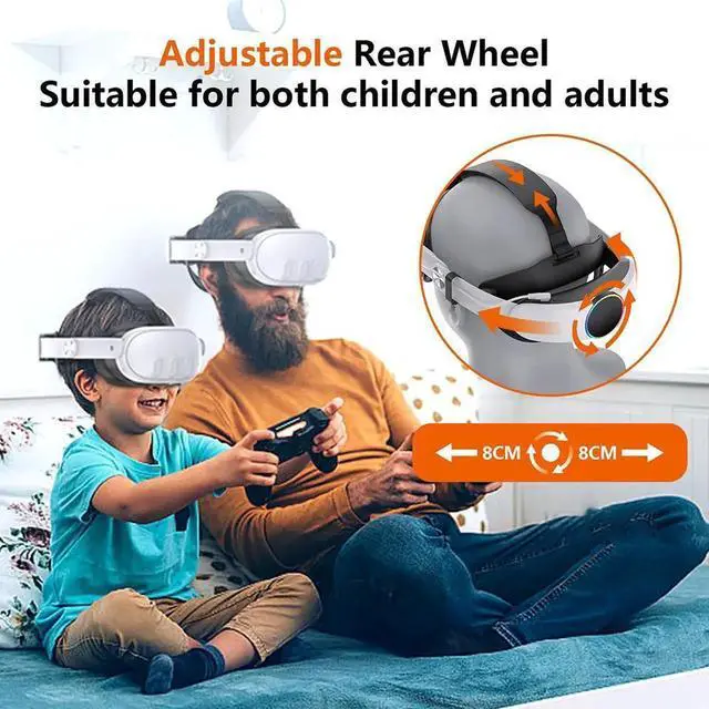 Alt view image 2 of 6 - RGB VR Headset for O-cu-lus/Me-ta Quest 3/3S Head Strap with 10000mAh Battery, Rechargeable Elite Strap Extend 4-6H Playtime and Adjustable for VR Headset Compatible with Quest 3/3S Accessories