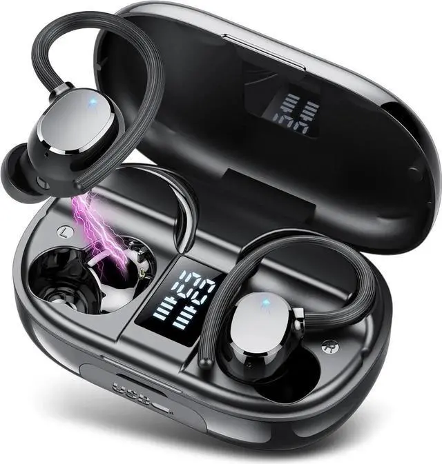 Main image of TWS Ear buds Bluetooth Wireless Earbuds Sport Bluetooth 5.3 Headphones with LED Display 128H Playtime Powerful Bass Over Ear Earphones with Earhooks IP7 Waterproof for Gym/Running/Workout
