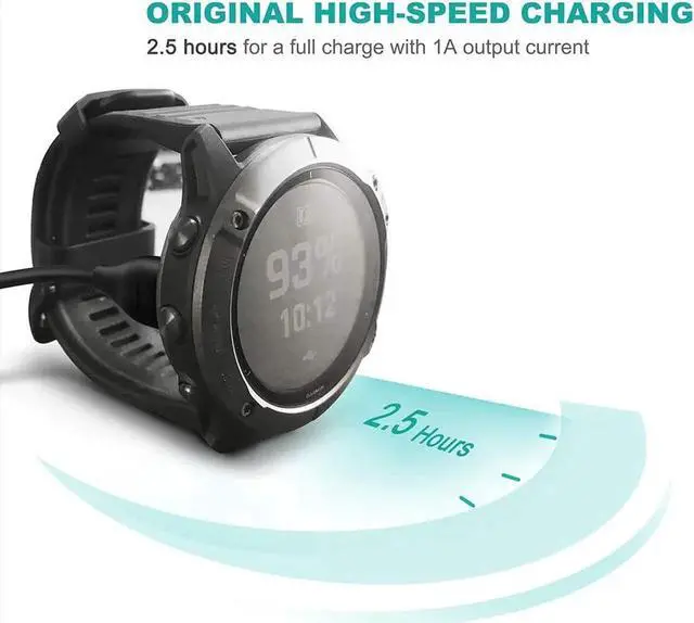 Alt view image 6 of 6 - [2-PACK] Charger Cable Compatible with Garmin Fenix 5 5S 5X 6 6S 6X Plus Pro 7 7S 7X, Forerunner 945 935 45 45S 245 540 ,Approach S10 S40 S60 G12 S12 S42,Vívoactive 3 4 4S, Instinct,Venu 2 2S Plus(1m)