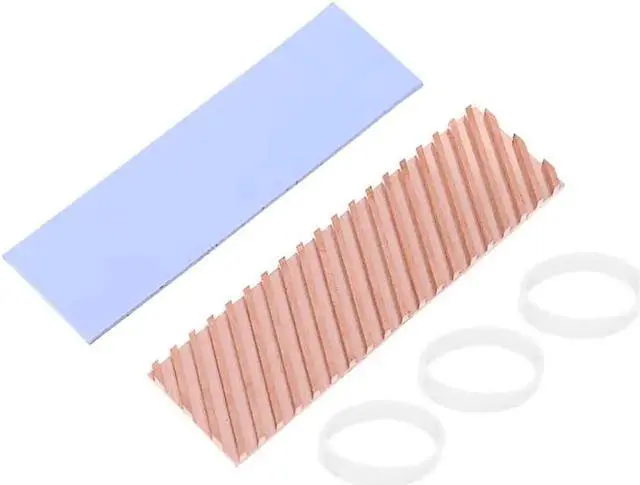 Alt view image 2 of 4 - M.2 SSD Copper Heat Sink with Thermal Pad for NVMe NGFF 2280 M2 Solid State Disk Computer Cooler PC Notebook Radiator Laptop Heatsink-70x20x1.5mm