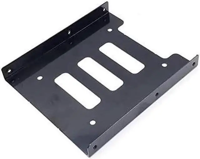 Alt view image 4 of 6 - Aomoproing 2.5 to 3.5 Inch Hard Disk Metal Bracket Adapter HDD Holder with IDE 4P Male to SATA 15 Pin Cable SATA 3.0 Cable for Desktop PCSSD Server (Yellow)