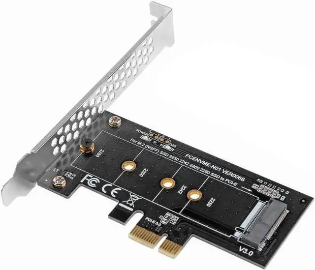 Alt view image 3 of 4 - Aomoproing M.2 NVME Adapter M.2 SSD to PCIE 3.0 X1 Expansion Card Converter Riser Card M Key Connector for M2 NGFF NVMe SSD hard drive