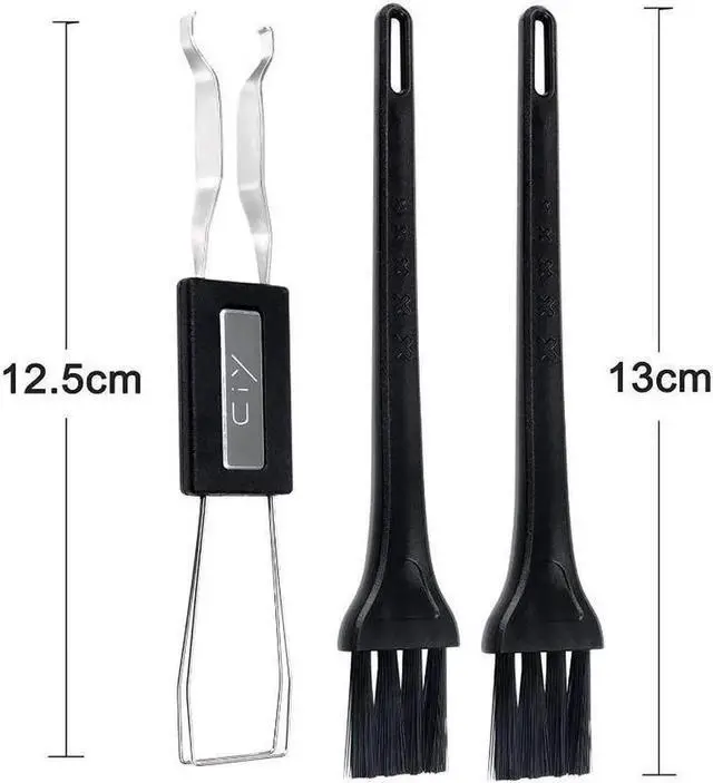 Alt view image 2 of 6 - Aomoproing New Keycap Puller Switch Puller Stainless Steel Keycap Removal Tool with 2 Pcs Keyboard Cleaning Brush for Mechanical Keyboard