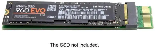 Alt view image 4 of 7 - Aomoproing NGFF M-Key NVME AHCI SSD to PCI-E 3.0 1x PCIE4.0 x1 Vertical Adapter Compatible for XP941 SM951 PM951 960 EVO SSD