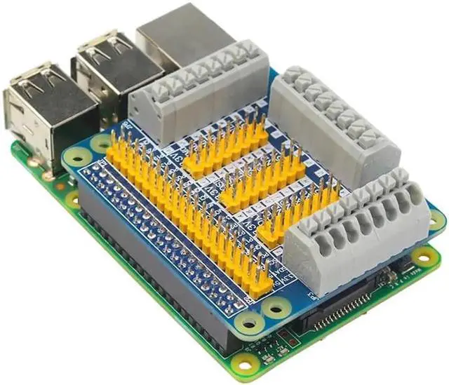 Alt view image 5 of 6 - Aomoproing Raspberry Pi GPIO Board Extension Board Module for Robot Car DIY Test compatibe for Raspberry Pi 4 Model B / 3B+ / 3B