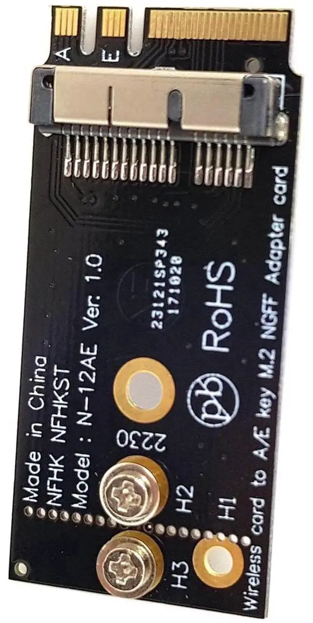 Alt view image 5 of 7 - Aomoproing BCM94360CS2 BCM943224PCIEBT2 Wireless Card to NGFF M.2 Key A/E-Key Adapter