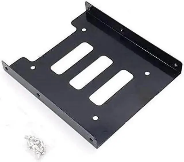 Alt view image 4 of 6 - Aomoproing 2.5 to 3.5 Inch Hard Disk Metal Bracket Adapter HDD Holder with IDE 4P Male to SATA 15 Pin Cable SATA 3.0 Cable for Desktop PCSSD Server (Red)