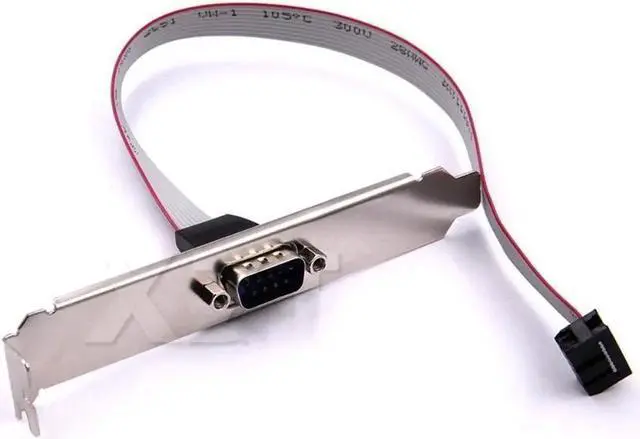 Main image of Aomoproing 1pcs for Motherboard 9 Pin RS232 DB9 Pin Com Port Ribbon Serial Cable Connector Bracket Female