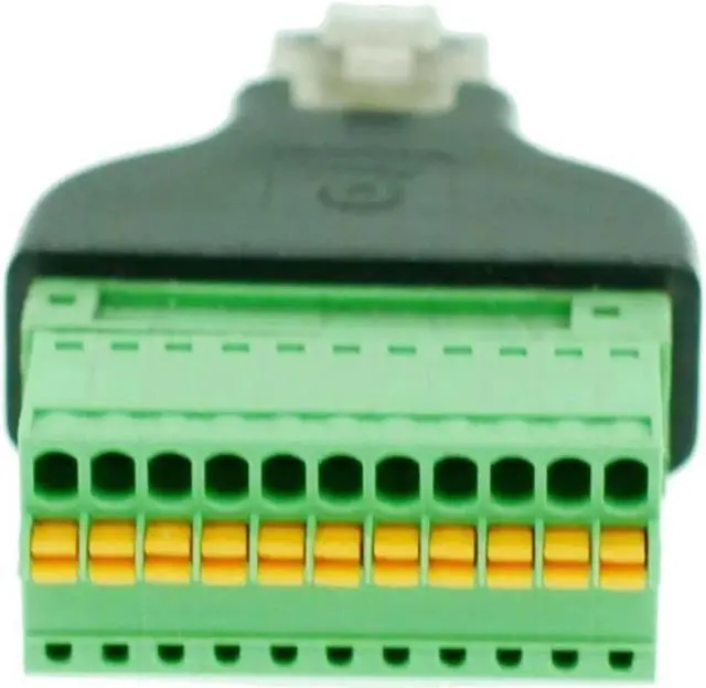 Alt view image 2 of 4 - Aomoproing 1pc RJ50 Male to 11 Pin Spring Terminal Adapter Connector RJ50 Splitter for CCTV DVR CCTV Accessory