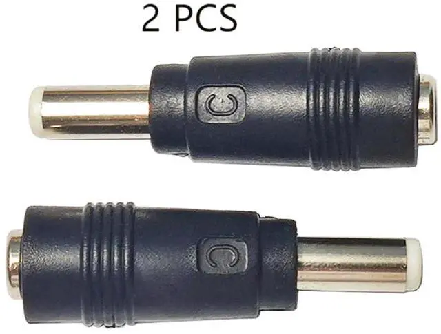 Alt view image 2 of 5 - Aomoproing DC Power Adapter Connector DC5.5 x 2.5mm Male Plug to 5.5x2.1mm Female Jack Coupler DC 5521 Female to 5525 Male for Laptop Interface Power Cable Converter 2pcs