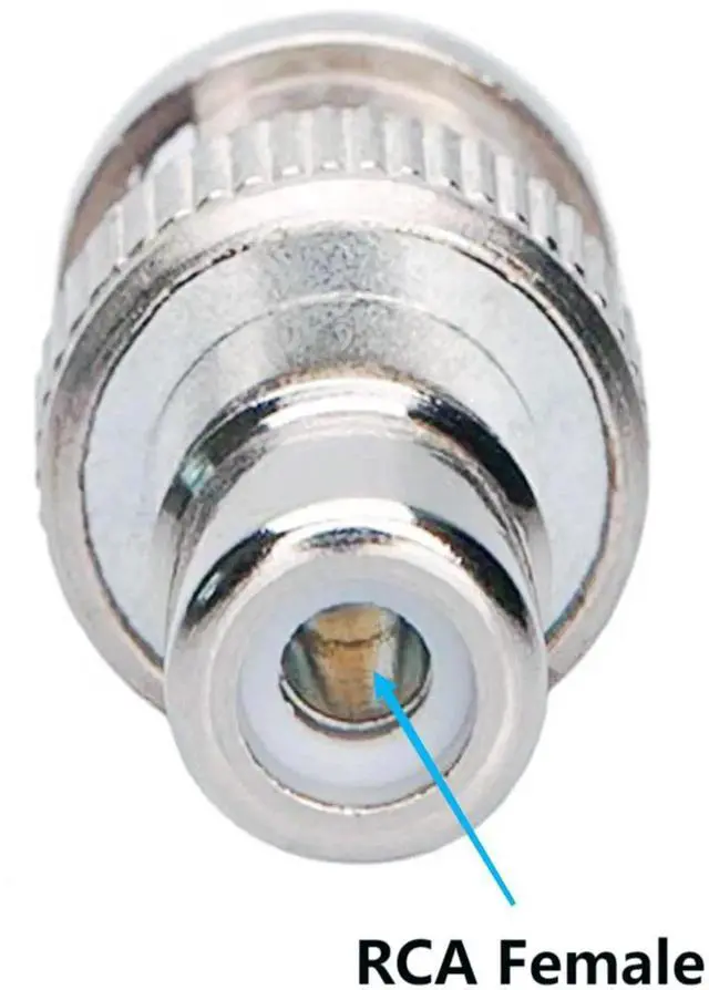 Alt view image 2 of 7 - Aomoproing BNC to RCA Adapter BNC Male to RCA Female Connector Coaxial Adapter Coupler for Closed-Circuit TV Surveillance Camera DVR Switcher TV Cable 6pcs