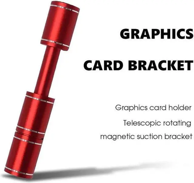 Alt view image 2 of 5 - Aomoproing Desktop Graphics Card Stand GPU Brace Support Aluminum Alloy Telescopic Video Card Holder Cooling Bracket For Desktop PC Case