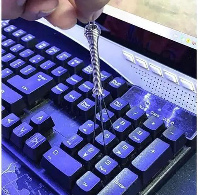 Alt view image 4 of 5 - Aomoproing 4 Pieces Keyboard Lube Switch Puller Kit IC Extractor Switch Puller Key Cap Puller Fine Head Grease Brush for Disassembly of Keyboard Electronic Component(4pcs Keyboard Puller Set)